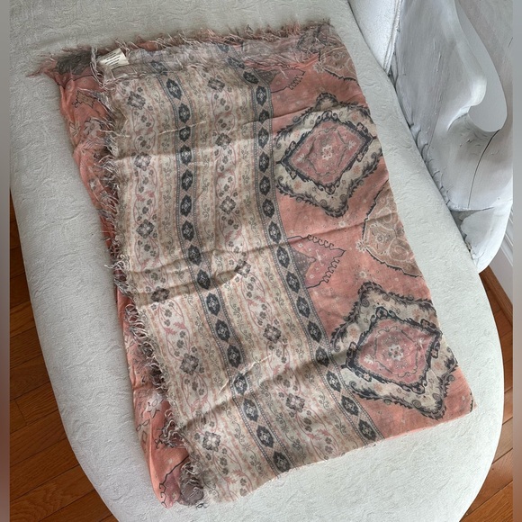 Spell Persian Scarf in Soft Pink and Gray - Picture 2 of 4